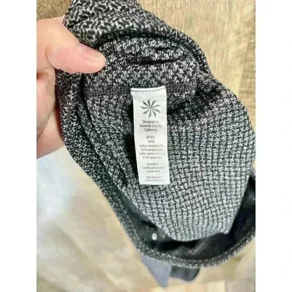 Athleta Sz Small Chaturanga Legging Herringbone Yoga Textured Gray Cropped - Picture 6 of 10